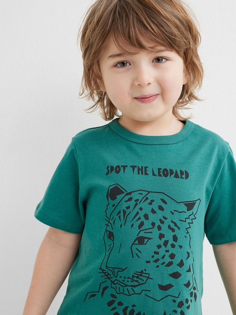 

H&M Boys Green Printed T-shirt