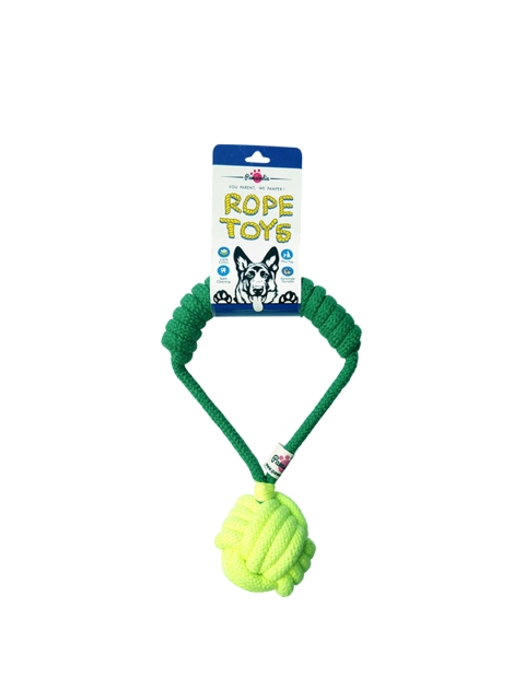 

Pawsindia Green Tug Of War Dog Dental Chew Toy