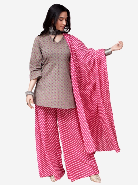 

Alaya By Stage3 Pink & White Printed Dupatta