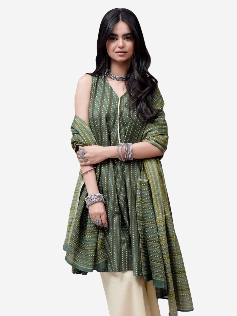 

Alaya By Stage3 Green & Blue Printed Dupatta