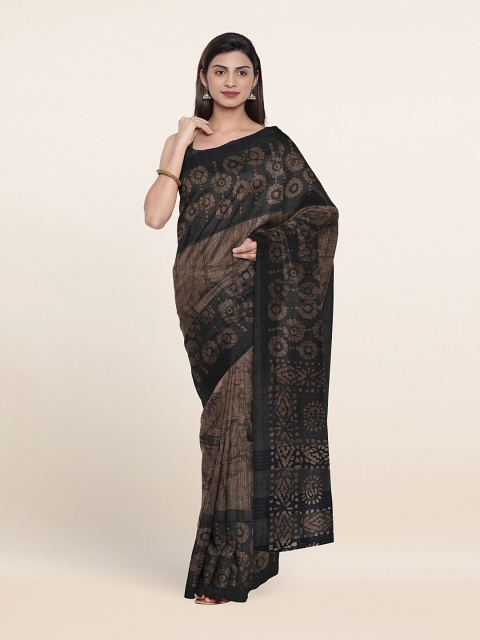 

Pothys Grey Floral Jute Cotton Saree