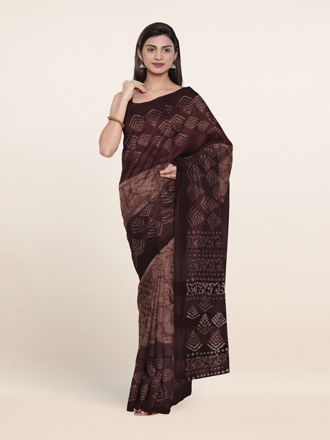 

Pothys Maroon Jute Cotton Saree