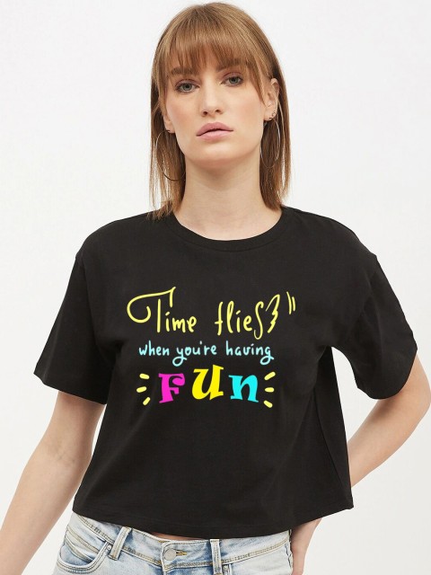 

Dipsha Black Print Top