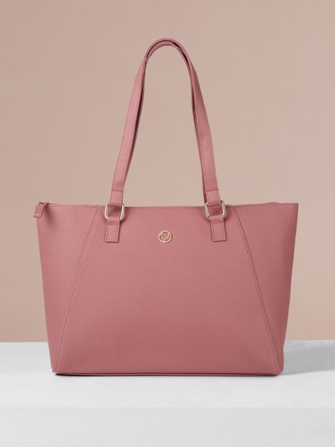 

Allen Solly Pink Textured Structured Shoulder Bag