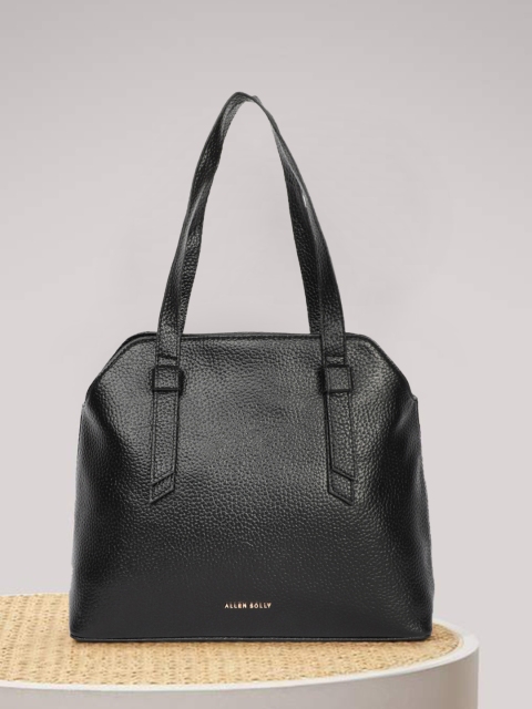 

Allen Solly Black Colourblocked PU Structured Shoulder Bag