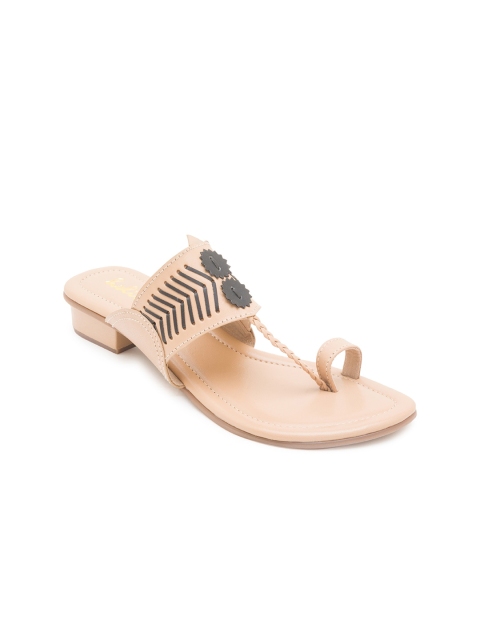 

Holii Pink Leather Ethnic Block Sandals