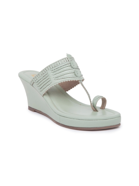 

Holii Grey Leather Ethnic Wedge Sandals