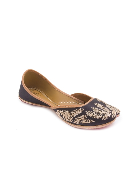 

Holii Women Black Ethnic Mojaris Flats