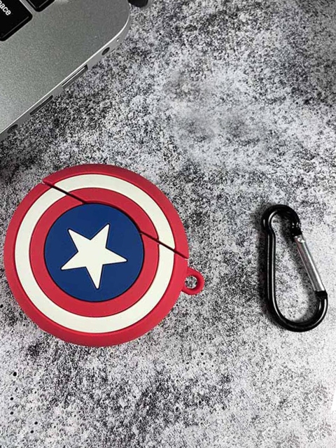 

macmerise Red & Blue Printed Classic Captains Shield AirPods Pro Earbuds Case