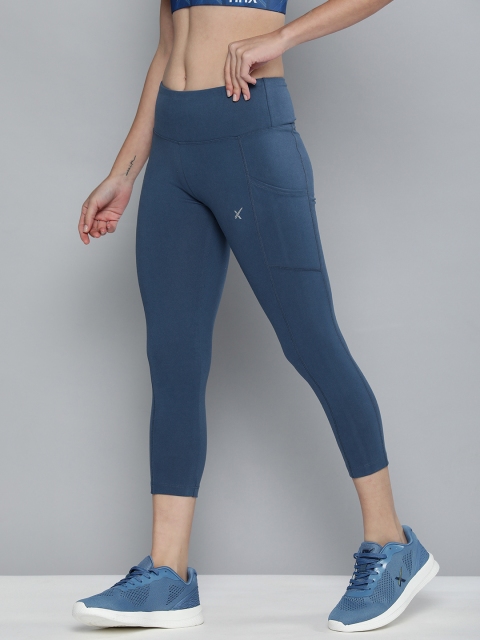 

HRX By Hrithik Roshan Women Blue Rapid-Dry Yoga Tights