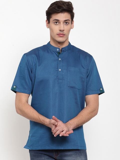 

NEUDIS Men Blue Geometric Printed Kurta