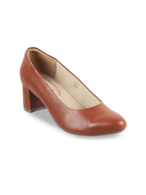 

Mochi Brown Block Pumps