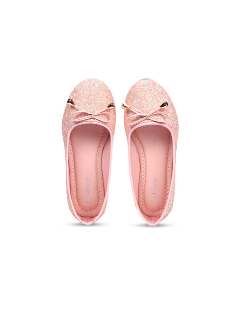 

Lil Lollipop Girls Pink Textured Ballerinas Flats
