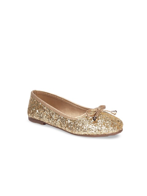 

Lil Lollipop Girls Gold-Toned Ballerinas Flats