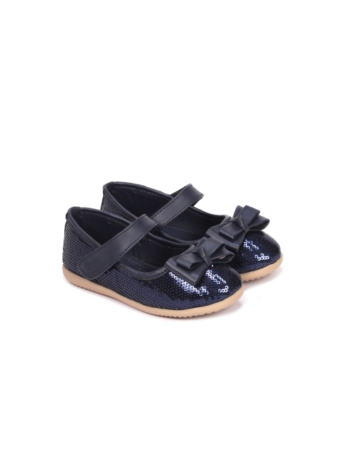 

Lil Lollipop Girls Navy Blue Ballerinas with Bows Flats