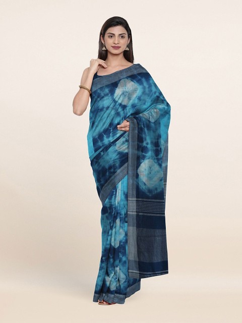 

Pothys Blue Jute Cotton Saree