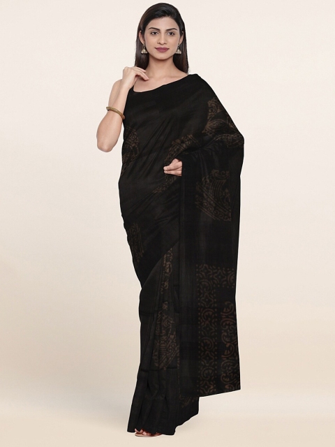 

Pothys Black Ethnic Motifs Jute Cotton Saree