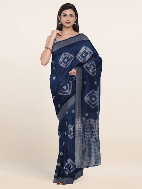 

Pothys Blue & White Jute Cotton Saree