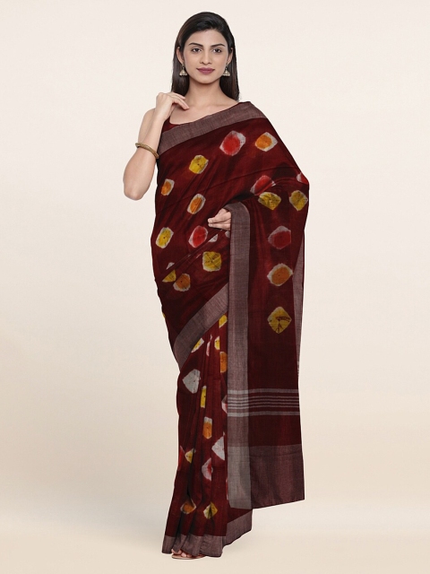 

Pothys Maroon & Yellow Jute Cotton Saree