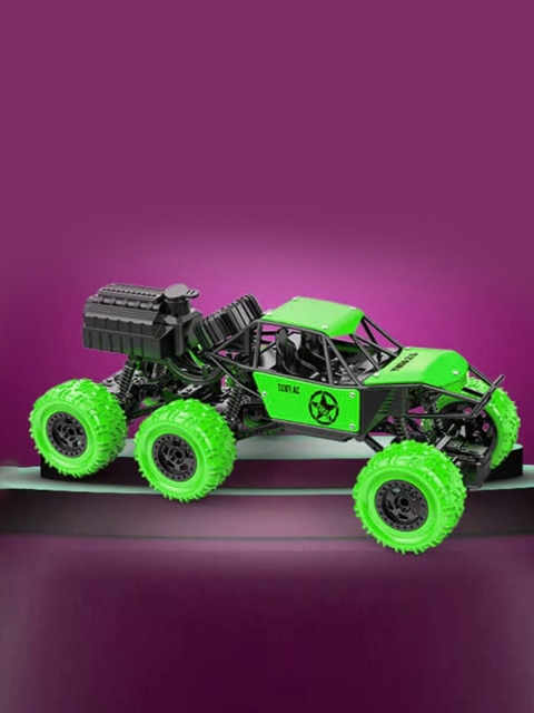 

WEMBLEY Kids Green & Black RC Monster Truck Remote Control Car