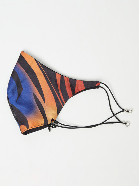 

ATTIC SALT Multicoloured Printed 3-Ply Satin C Mask, Multi