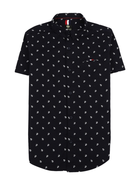

V-Mart Boys Navy Blue Printed Casual Shirt