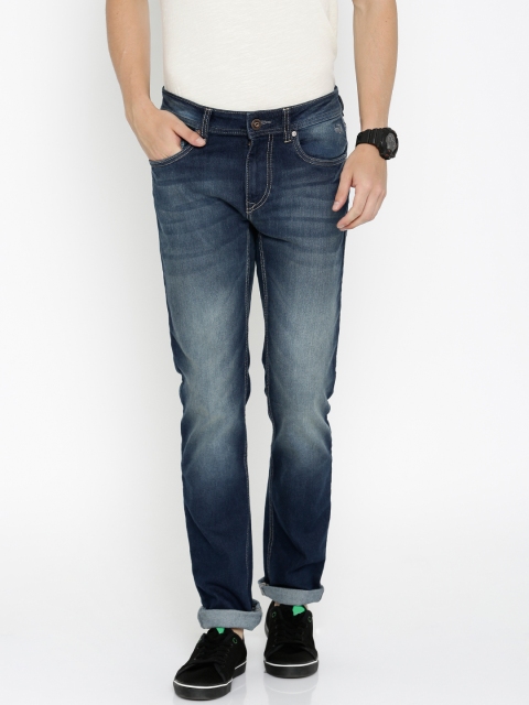 

Flying Machine Men Blue Slim Tapered Fit Stretchable Jeans