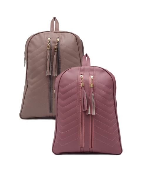 

borse lele Women Brown & Mauve Set Of 2 Backpack