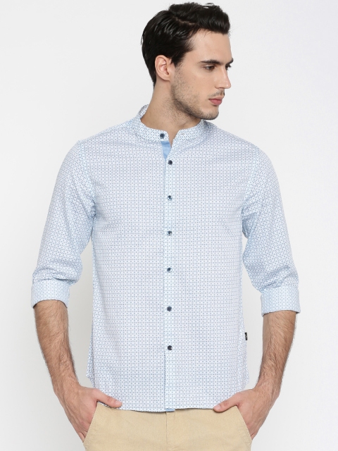 

Flying Machine Men White Slim Fit Printed Casual Shirt