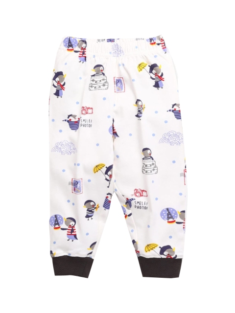 

Hopscotch Girls White & Black Printed Cotton Leggings