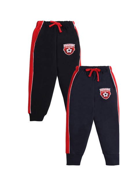 

Hopscotch Infant Boys Pack Of 2 Solid Joggers, Navy blue