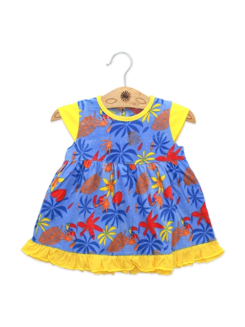 

Born Babies Blue Floral A-Line Dress