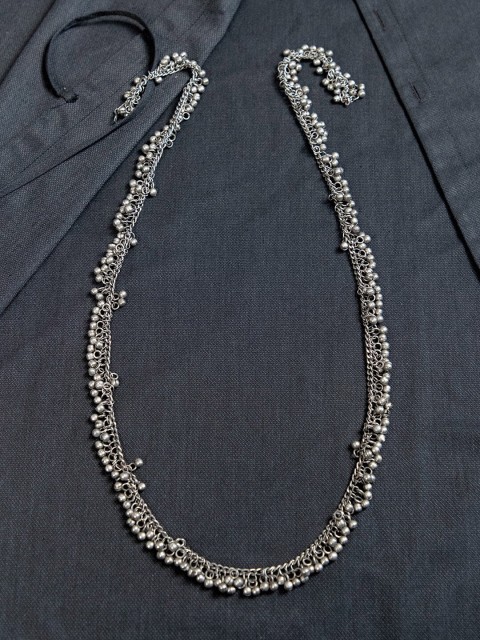 

creyons by mansi Silver-Toned Handcrafted Body Chain