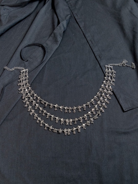 

creyons by mansi Woman Silver-Toned Handcrafted Body Chain