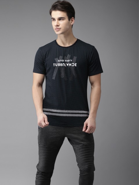 

Flying Machine Men Black Printed T-shirt
