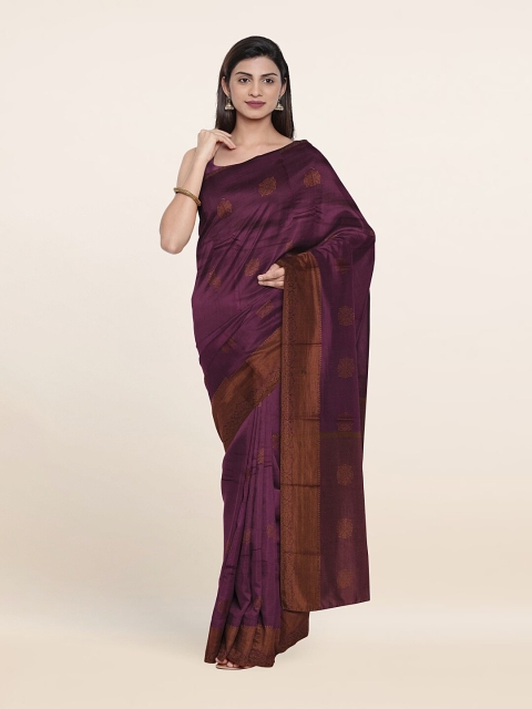 

Pothys Purple & Brown Woven Design Saree