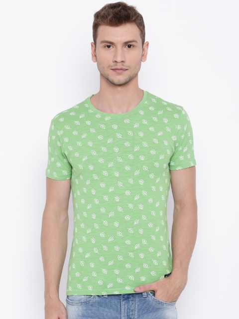 

Flying Machine Men Green Printed T-Shirt