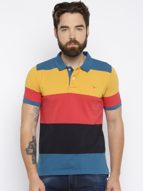

Flying Machine Multicoloured Colourblocked Polo T-shirt, Multi