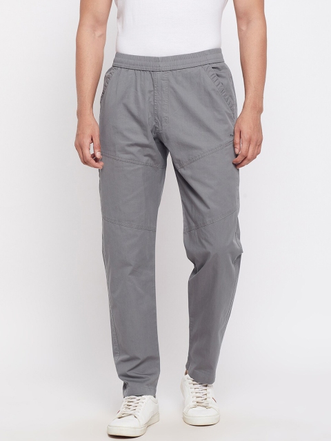 

Okane Men Grey Cotton Track Pants