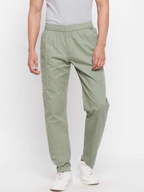 

Men Light Green Track Pants