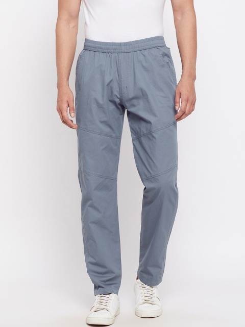 

Okane Men Blue Solid Track Pants