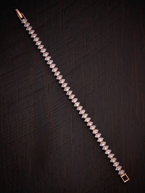 

Kushal's Fashion Jewellery Women Gold-Toned & White Cubic Zirconia Gold-Plated Wraparound Bracelet