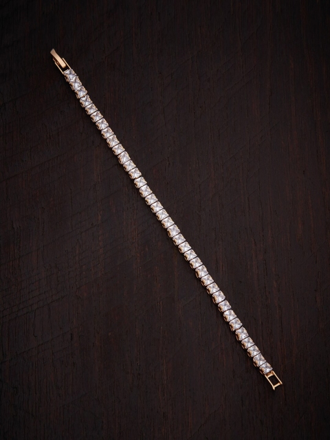 

Kushal's Fashion Jewellery Women Gold-Toned & White Cubic Zirconia Gold-Plated Wraparound Bracelet