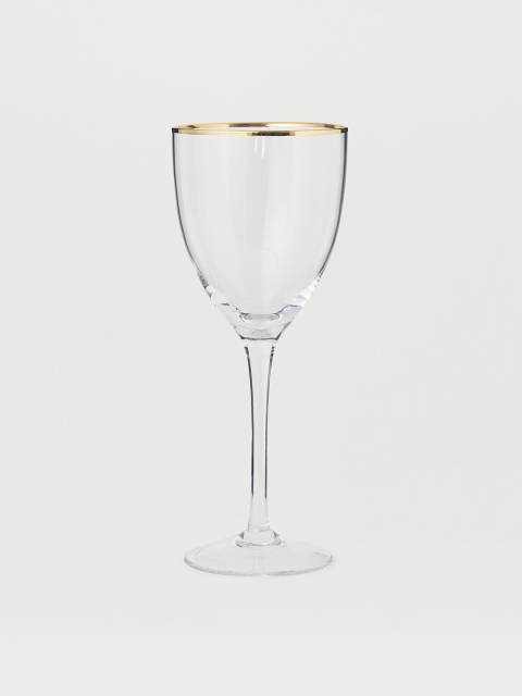 

H&M Transparent Glass with Golden Rim
