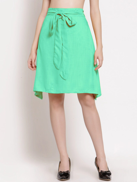 

PATRORNA Women Knee-length Teal Skirt
