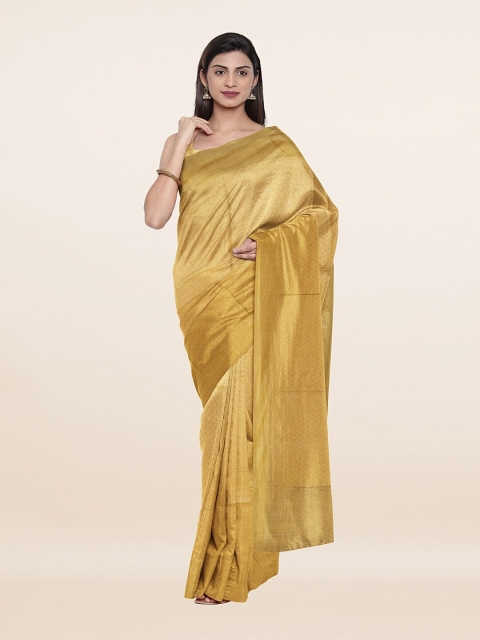 

Pothys Gold-Toned Woven Design Zari Jute Cotton Saree