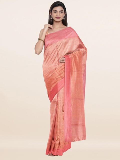 

Pothys Pink Woven Design Jute Cotton Saree
