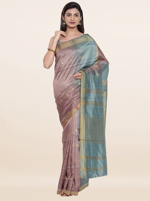 

Pothys Blue & Mauve Woven Design Baswada Jute Cotton Saree