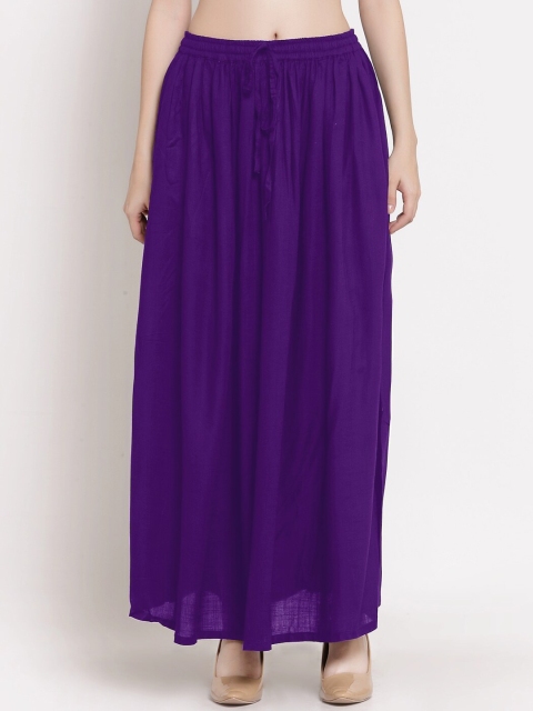

PATRORNA Women Purple Solid Long Tulip Maxi Skirt