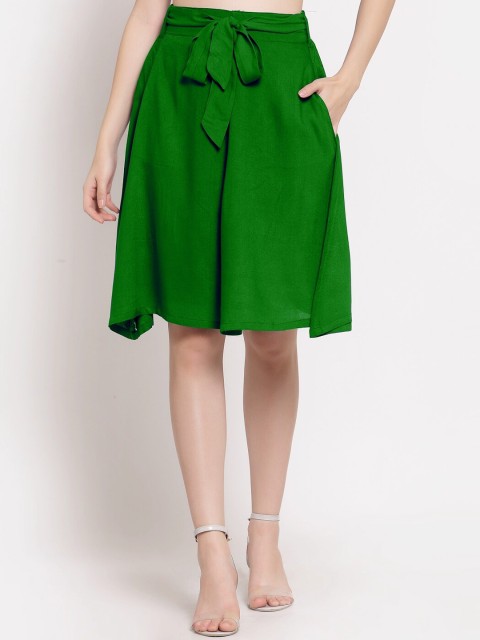 

PATRORNA Women Green Skirts